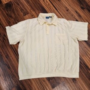 Trpicool Mesh Strip Polo Shirt sz 3XL TL Buttons Pocket